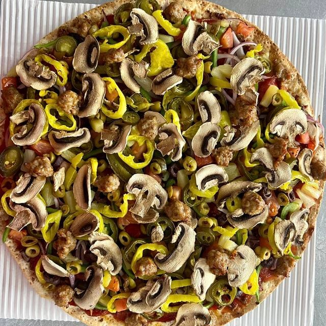 Kitchen Sink Pizza.